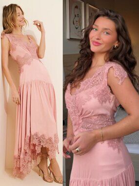 BHLDN | Dresses | Anthropologie Bhldn Gabriella Aline Duchess Satin Midi  Dress | Poshmark